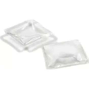 Materiál na výrobu šperku Skleněný kabošon čtvercový - 2 ks