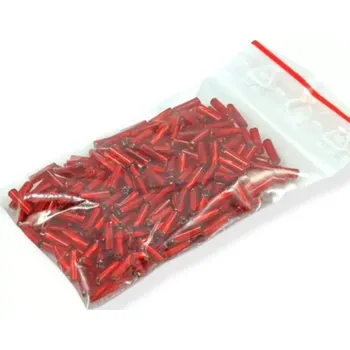 Korálek Korálky skleněné tyčky kroucené červené - sáček cca 10 g