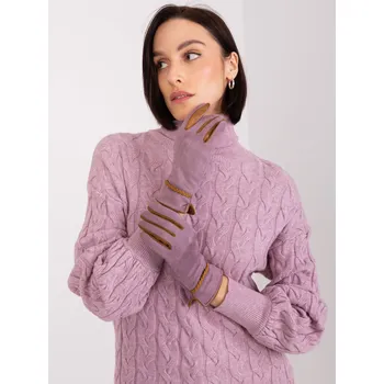 Rukavice Fialové elegantní rukavice AT-RK-238601.31P-viollet Velikost: S/M