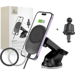 TECH-PROTECT MM15W-V1 MAGNETIC MAGSAFE DASHBOARD & VENT CAR MOUNT WIRELESS CHARGER 15W BLACK