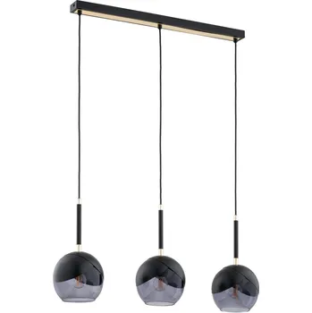 Lustr na lanku MILTONA 3xE27/60W/230V černá/šedá