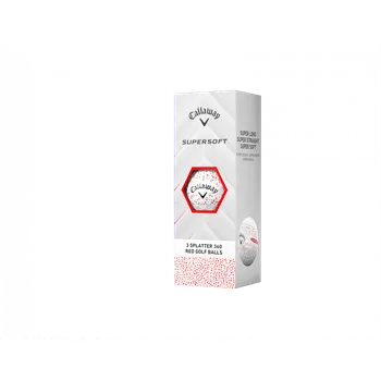 Golf Callaway Supersoft 25 Splatter 360 Red golfové míče - bílé 3 ks