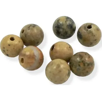 Drahý kámen Kulička pískového jaspisu 6mm - 10 ks