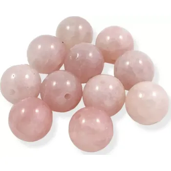 Drahý kámen Kulička velká vrtaná 20mm - růženín