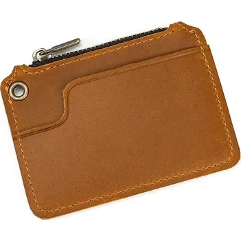 Ledvinka Pánská cardholder na zip Barva (Varianta): Světle hnědá