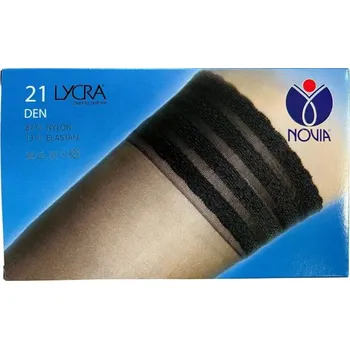 Dámské ponožky Punčochy C03 NOVIA | samonosné V049 Velikost: 27 ( 39-41 ), Barava: bílá ( 111 )