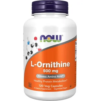 Aminokyselina L-Ornitin 500 mg - NOW Foods Kapsle: 120 kaps.
