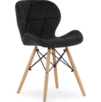 Jídelní židle Židle LAGO Samet - černá x 1