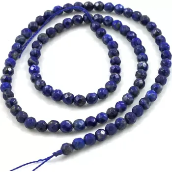 Drahý kámen Lapis lazuli kuličky broušené 4mm - 4 ks