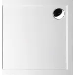 AURA sprchová vanička z litého mramoru, čtverec 90x90x4cm, bílá