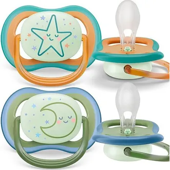 dudlíky Philips AVENT Ultra Air noční 18 m+ neutral, 2ks