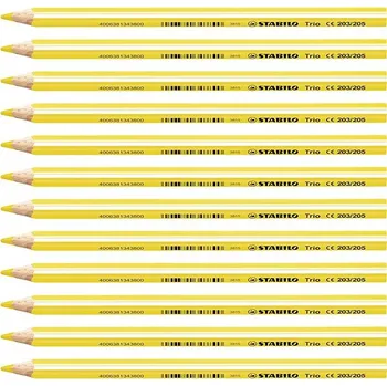 Výtvárné potřeby STABILO Trio silná - 12 ks balení - žlutá