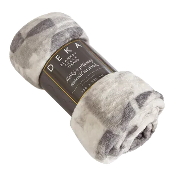 deka Novia Mikroflanelová deka ŠEDÉ LISTY