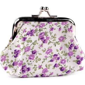 Peněženka Malá peněženka / mincovka květy, textilní