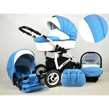 Kočárek Kombinovaný kočárek Raf-Pol White Lux ALU 2021, OCEAN BLUE