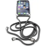 Transparentní zadní kryt Cellularline Neck-Case s černou šňůrkou na krk pro Apple iPhone XR