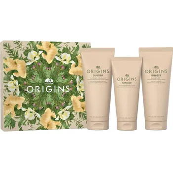 Kosmetická sada Origins Discovery Set Origins Ginger Incredible Spreadable™ Body Scrub tělový peeling 100 ml + Origins Ginger Body Hand & Body Wash pěnové mýdlo na ruce a tělo 100 ml + Ginger Moisturizing Hand Cream hydratační krém na ruce 75 ml kosmetická sada