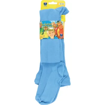 Dětské punčocháče NOVIA | 100 % bavlněné se šlemi Velikost: 62-68, Barva: modrá Velikost: 62-68, Barava: modrá