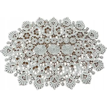 Papírový ubrousek UBROUSEK S KRAJKOU 30X45 OVÁL BÍLÝ 612