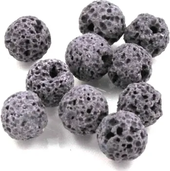 Drahý kámen Lávové fialovošedé pr. 8 mm - 10 ks