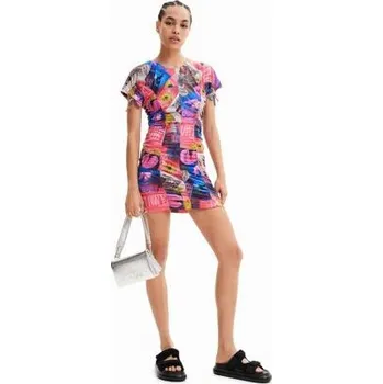 Dámské šaty šaty Desigual Dijon fuxia magico velikost S