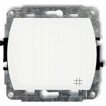 vypínač Křížový vypínač pod omítku Karlik bílý WP-6