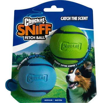 Hračka pro psa Chuckit! Sniff Fetch Ball Duo Pack míčky velikost M: 2 x pes Ø cca 6,5 cm