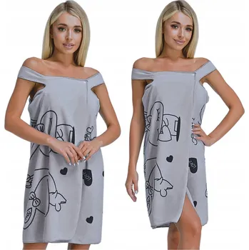 Plážová osuška MAKOIA 78 cm z mikrovlákna šedá