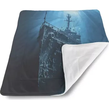 deka Sablio Dětská deka pro miminko Vrak lodi na dně moře - 80x100 cm