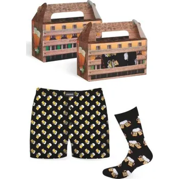 Dárková krabička Evona Pánský dárkový set PIVOBOX - trenky a ponožky Velikost: XL