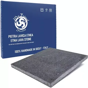 Grilovací nářadí Grilovací lávový kámen My Friend Sicilia z Etny, leštěný,39 x 35 x 2 cm