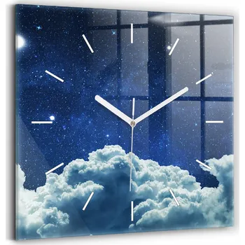 Hodiny Nástěnné hodiny Wallfluent, odstíny modré, 30 cm