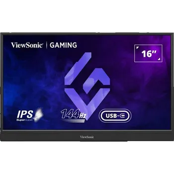 Monitor Viewsonic VX1654 16[34] přenosný herní IPS/1920x1080@144Hz/4,67ms/250cd/miniHDMI/2xUSB-C/Repro + Doprava ZDARMA