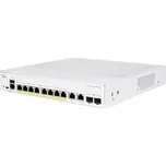 Cisco switch CBS350-8FP-E-2G, 8xGbE RJ-45, 2xGbE RJ-45/SFP, fanless, PoE+, 120W - REFRESH