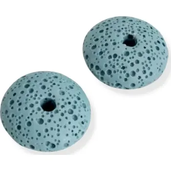 Drahý kámen Lávový disk tyrkysový - 1 ks