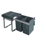 Wireli Výsuvný odpadkový 3-koš Komfort 1x20 l + 2x10 l + set pro úchycení dvířek, antracit