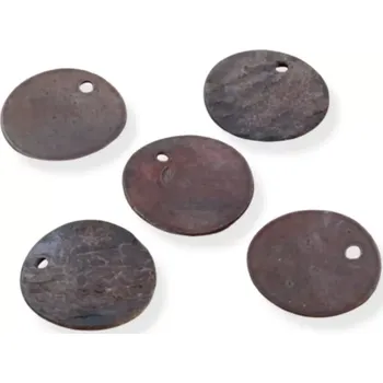 Materiál na výrobu šperku Perleťové penízky hnědé - 20 ks