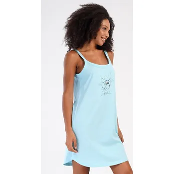 Dámské noční prádlo Dámská noční košile na ramínka Adriana světle lososová 4XL