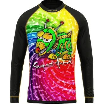 Dětské funkční triko dlouhý rukáv ROBOPES černá Bamboo Light New - Žlutá / 150