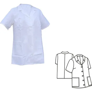 Zdravotnický oděv (0275) halena dámská košilová krát.ruk. - bílá - 60/170