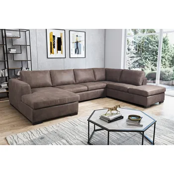 Sedací souprava Rohová sedačka TANDER U hnědá