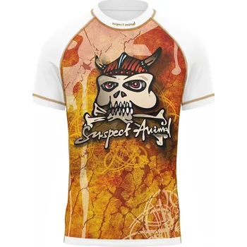 Dětské funkční triko krátký rukáv VIKING bílá Bamboo Light New - Hnědá / 130