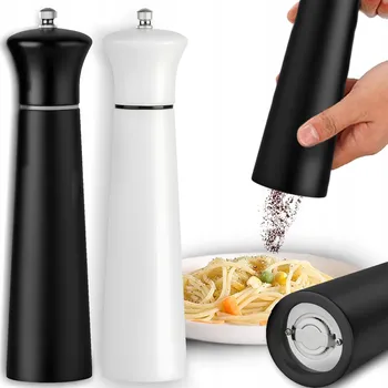 Kuchyňský mlýnek Ruční mlýnek na sůl, pepř a koření, dřevěná sada 2 kusů