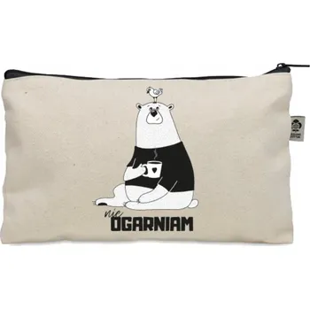 Kosmetická taška KOSMETICKÁ TAŠTIČKA béžová NEZVÍDÁM medvěd medvídek káva medvídek KO_295