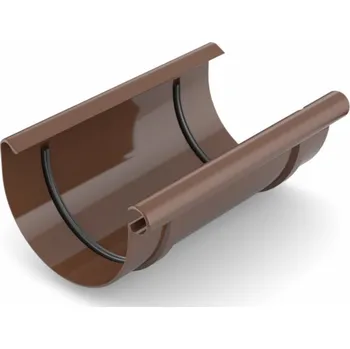okap Plastová spojka žlabu PVC 100 mm hnědá