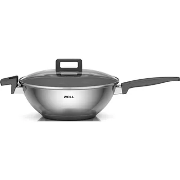 Pánev Wok CONCEPT 30 cm, se skleněnou poklicí, nerez, WOLL - doprava zdarma od 2999 Kč