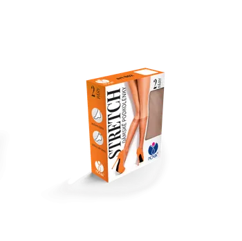 Dámské ponožky Podkolenky NOVIA | Stretch B02 Velikost: 25 ( 36-38 ), Barava: tělová ( 1389 )