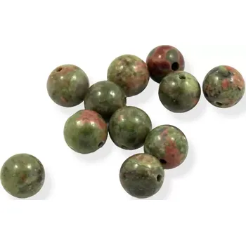 Drahý kámen Kulička unakitu 6mm - 10 ks