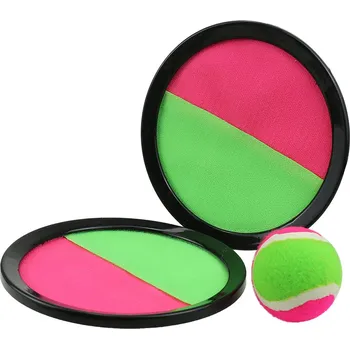 Dřevěná hračka Plastica Venkovní hry - Chytací set s míčkem na suchý zip