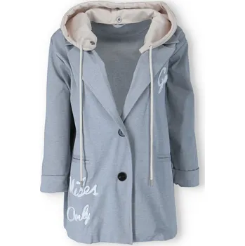 Dámský svetr Trendy sako s kapucí 10909 barva: šedá